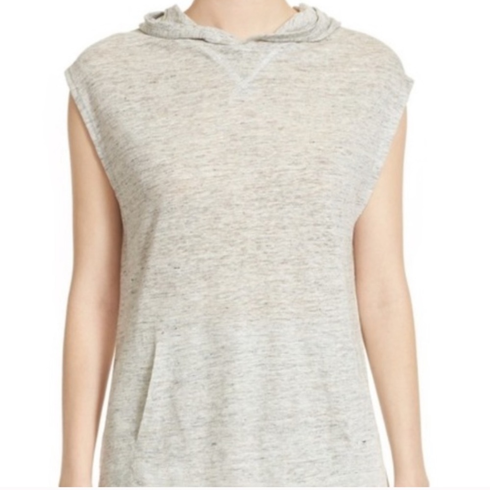 Vince Hooded Linen Tee XS
